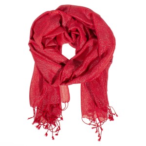 Szal ze srebrną nitką