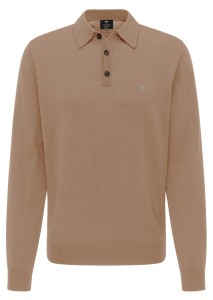 Sweter Polo MERINO camel