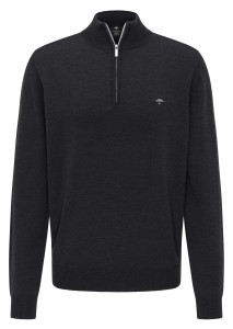 Sweter TROYER-ZIP MERINO black