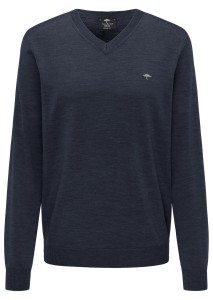 Sweter V-NECK MERINO navy