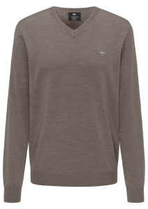 Sweter V-NECK MERINO earth