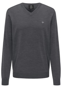 Sweter V-NECK MERINO ashgrey