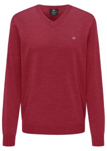 Sweter V-NECK MERINO scarlet