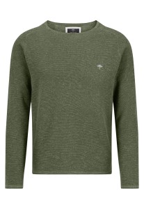 Sweter COTTON LINEN oliwkowy