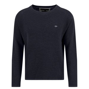 Sweter COTTON LINEN granatowy