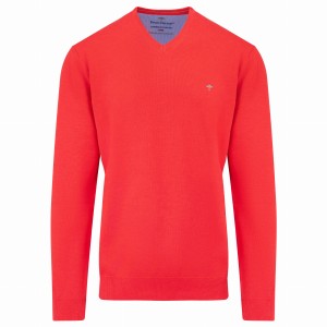 Sweter V-NECK hibiscus