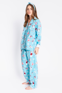 Flannel pyjamas in blue