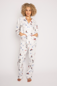 Flannel pyjamas in white