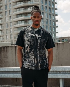 T-shirt RETRO VIBE czarny