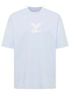 T-shirt oversize niebieski