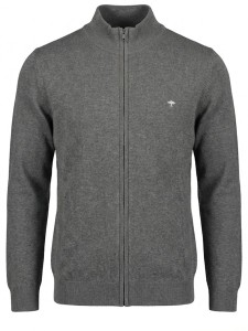 Kardigan ZIP SUPERFINE 3PLY COTTON ashgrey