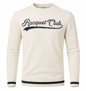 Sweter INTARSIA biały