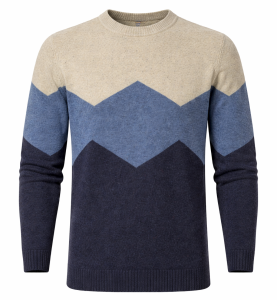 Sweter COMBO beżowo-niebieski