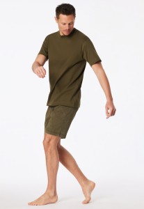 Piżama MODERN ESSENTIALS oliwkowa