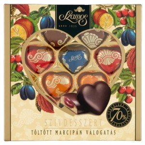 Marcepanowe praliny w kształcie serca  130g