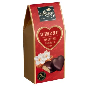 Marcepanowe serca w ciemnej czekoladzie 130g