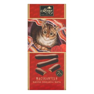 Marcepanowe kocie języczki w ciemnej czekoladzie 120g