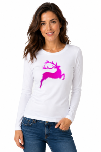 T-Shirt damski SCHWARZECK różowy jelonek