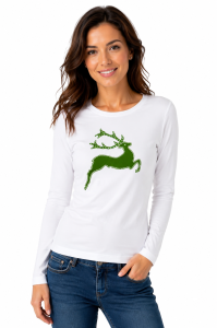 T-Shirt damski SCHWARZECK zielony jelonek