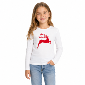 T-shirt dziecięcy SCHWARZECK czerwony jelonek 
