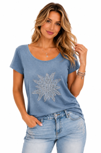 T-shirt EDELWEIß country blue