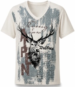 T-shirt REINHARD vintage biały