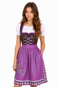 Dirndl dziewczęcy WIRBEL fioletowy