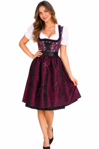Dirndl ERLAUZWIESEL violett/schwarz
