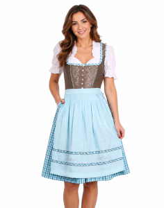 Dirndl WINONA braun/hellblau