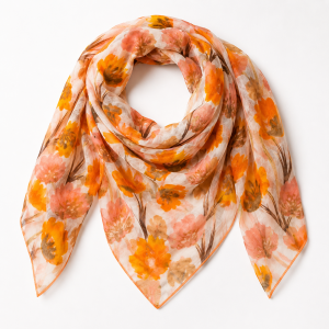 Szal AQUARELL BLUMEN orange