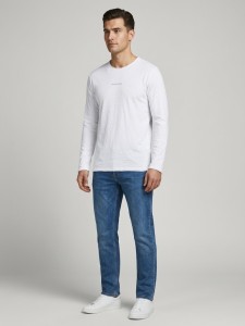 T-shirt BASIC white longsleeve