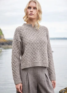 Sweter damski alpaka + wełna + bawełna