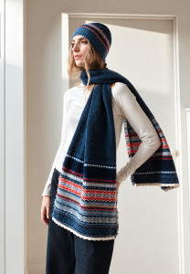Szal ALPINE 100% Merino blue morning