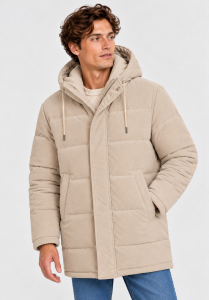 Jacket CORD PUFFER in off-white