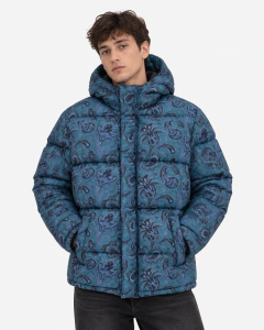 Jacket PAISLEY PUFFER in turquoise