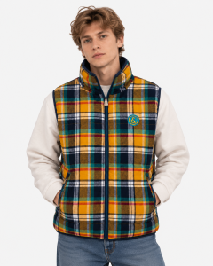 Vest DOUBLE-SIDED  in blue&yellow